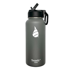 32oz Stainless Steel Vacuum Insulated Water Bottle Graphite w/Straw Lid