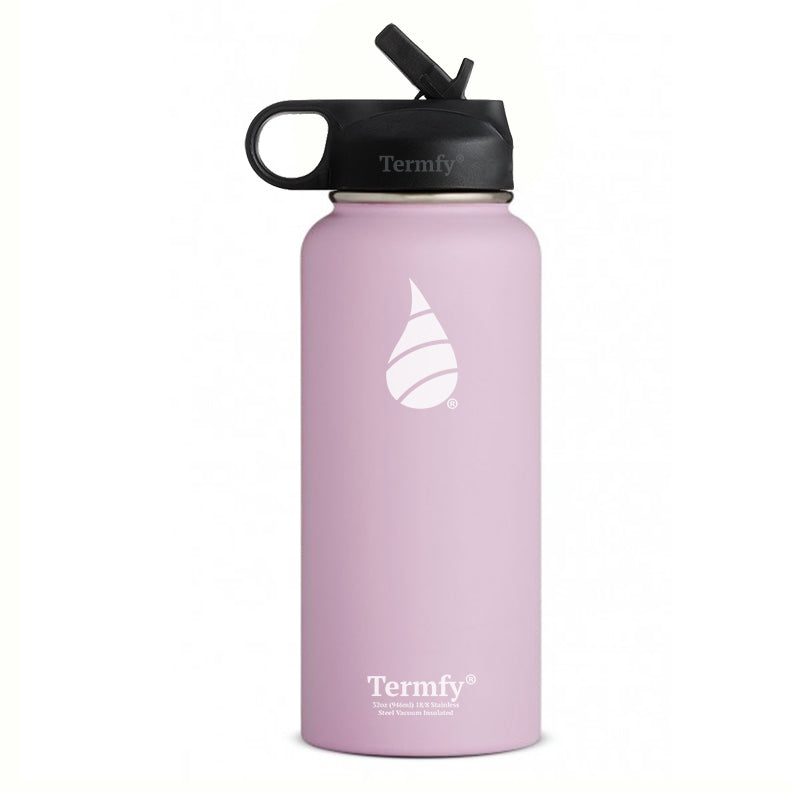 Hydro Flask 32oz New Water Cup, Leak Proof Straw Cover - Stainless Steel Water Bottle - Vacuum Insulation, Various Colors Peaceful Valley Color: Lilac